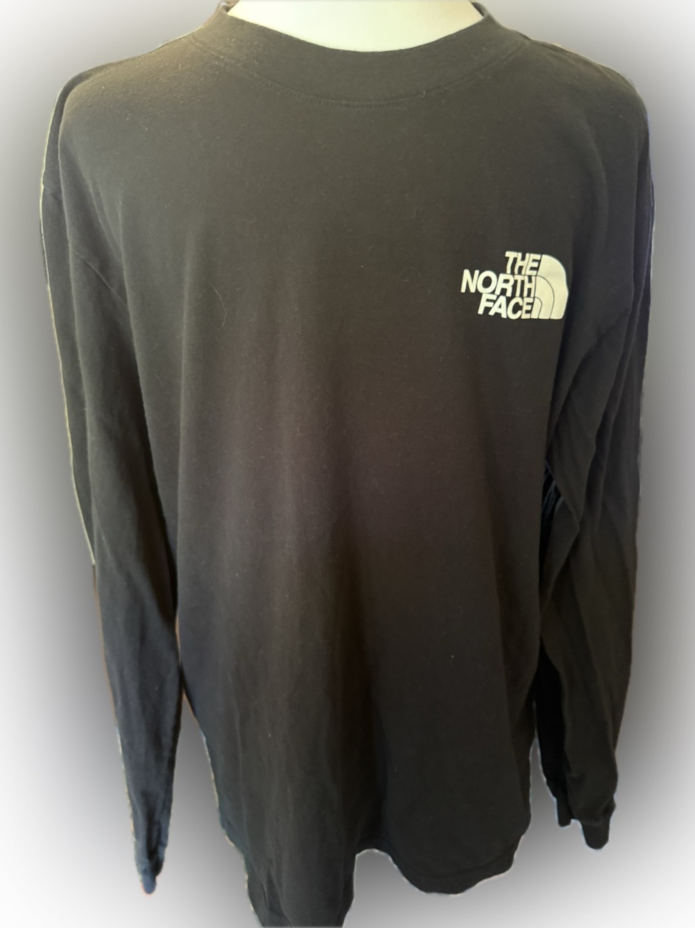 Men’s The North Face Black Long Sleeve Chest Logo Tee